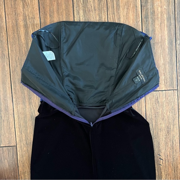 Vintage Jessica McClintock Gunne Sax Velvet Maxi Dress 10 Purple Black Gown - Picture 7 of 13